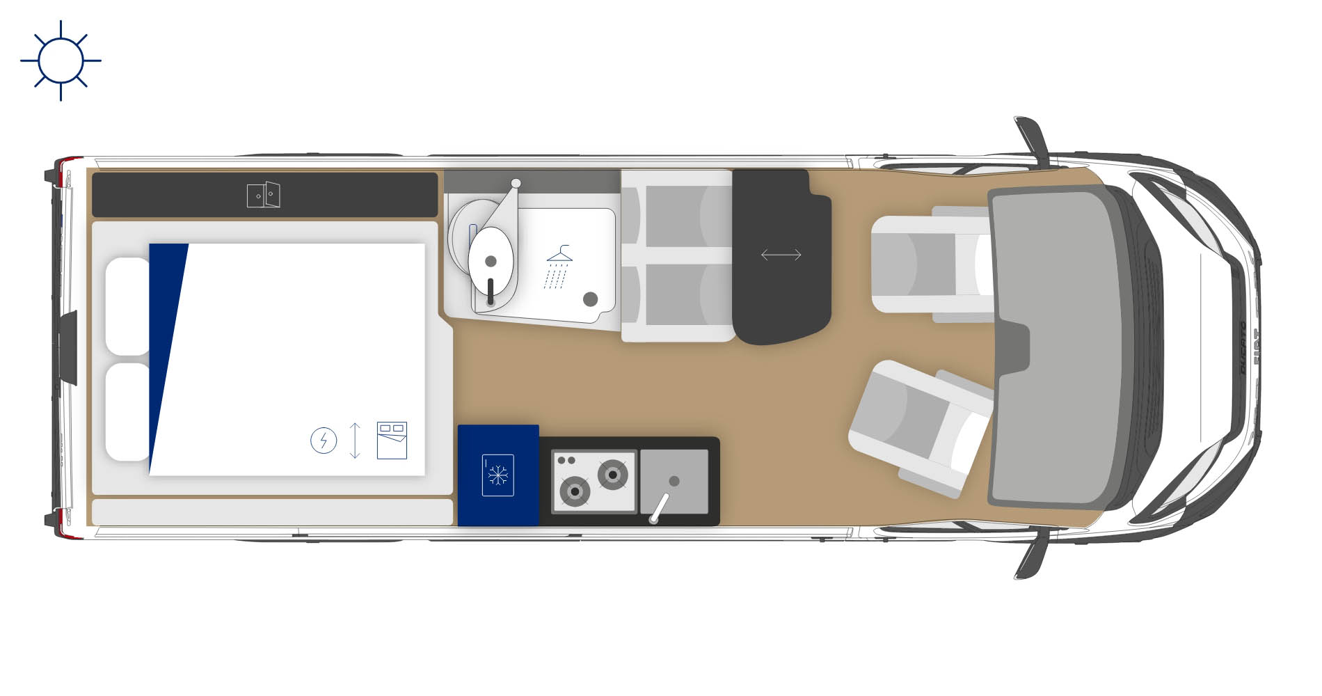 Westfalia Nansen 640LS – floor plan